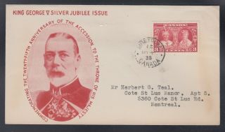 Canada 1935 211 - 16 KGV SILVER JUBILEE FIRST DAY COVER FDC Set of Six w/Cachet 3