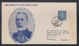 Canada 1935 211 - 16 KGV SILVER JUBILEE FIRST DAY COVER FDC Set of Six w/Cachet 4