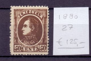 Venezuela 1880.  Stamp.  Yt 27.  €125.  00