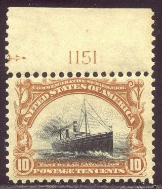 U.  S.  299 Nh Pns - 1901 10c Pan - American ($300)