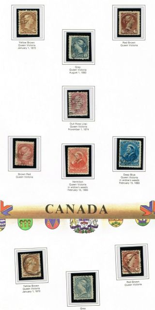 CANADA 4 - PAGES SMALL QUEENS JUBILEES F - VF SQUARE CIRCLE CANCELS ETC (YLUJ11,  3 2