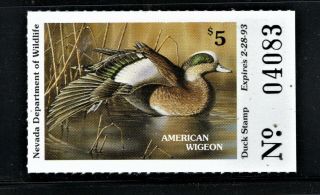 Hick Girl Stamp - Mnh.  U.  S.  1992 State Duck Stamp Sc Nv14 Q1099
