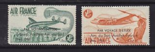 France,  Airmail Label,  Study Flight,  1952