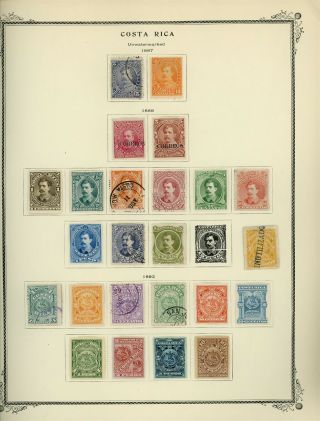 Costa Rica Scott Specialty Album Page Lot 2 - Regular Post - See Scan - $$$