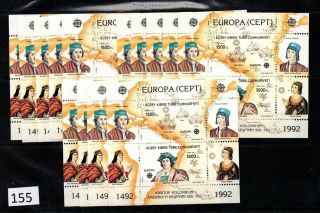 14x Northern Cyprus 1992 - Mnh - Europa Cept - Columbus,  Ships,  Map