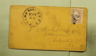 Dr Who 1860s East Point Ia Fancy Cancel To Orangeville Pa E41439