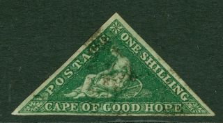 Sg 8b Cape Of Good Hope 1855 - 63.  1/ - Deep Dark Green.  Fine With Full.