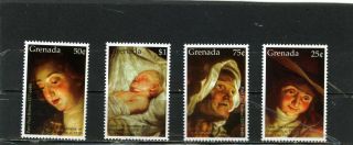 Grenada 2006 Sc 3621 - 3624 Christmas Paintings Set Of 4 Stamps Mnh