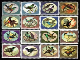 Zambia 1994 Group Of 16 Stamps Mi 625 - 640 Mnh Cv=30€
