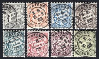 Tunisia Group Of 8 Stamps Gibbons D28 - D35 Cv=69£