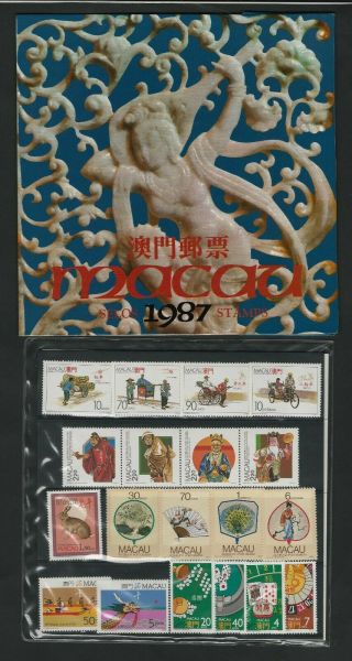 Macau,  Macao 1987 Year Pack Full Set 