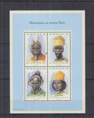 137.  Angola 1999 Stamp S/s Monarchy Our Kings.  Mnh
