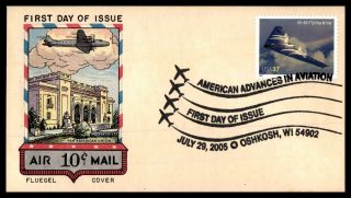 Mayfairstamps Us Fdc 2005 Fluegel Flying Wing Airplane First Day Cover Wwb25489