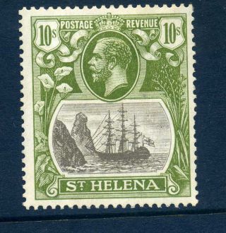 St Helena 1922 10s Sg 112 Mh