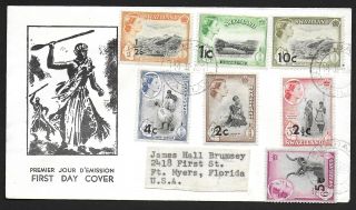 Swaziland Covers 1961 Fdccover Mbabane To Fort Myers/usa