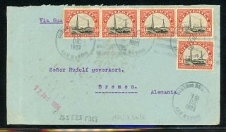 Guatemala Postal History: Lot 2 1923 - 1924 Multifranked San Marcos - Bremen $$$