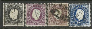 Cabo Verde 1886 - King Luis I X 4 Stamps
