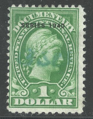 Us Revenue Documentary Stamp Scott R276 - $1 Overprint Issue Of 1940 - 3