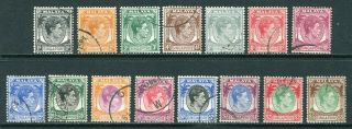 1948/52 Singapore KGVI 2 x Definitives sets,  Silver Wedding set of stamps 4