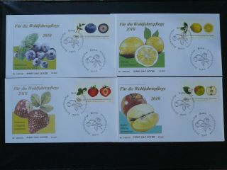 Fruits Set Of 4 Fdc 2010 Germany 84389