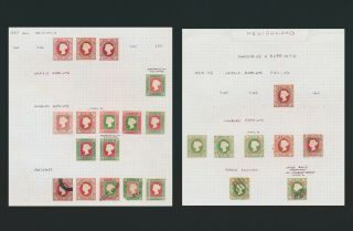 Heligoland Stamps 1867 - 1878 Study 2 Album Pages Inc Originals Sc 2 & Leipzig Vf