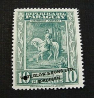 Nystamps Paraguay Waterlow Color Proof Stamp Og Nh Only 100 Exist.