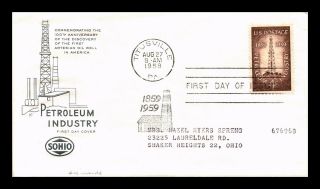 Dr Jim Stamps Us Petroleum Industry Scott 1134 Fdc House Of Farnum Cover