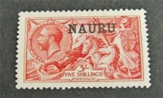 Nystamps British Nauru Stamp 14 Og H $155