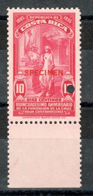 Costa Rica Red Cross Medicine Specimen Stamp 1935