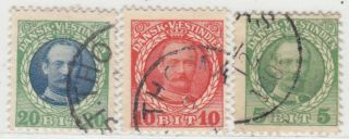 Danish West Indies 1908 Issue Stamps Scott 43/44,  46