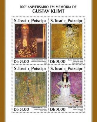 Sao Tome 2018 Gustav Klimt Paintings S201808