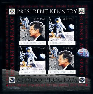 [78642] Sierra Leone 2010 Space Travel Weltraum President Kennedy Sheet Mnh