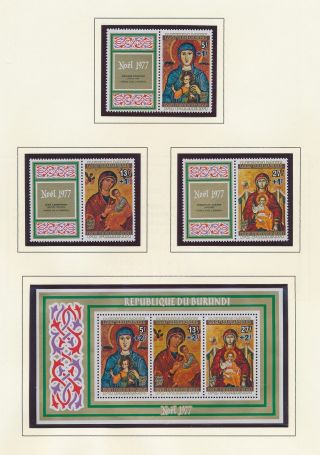 Xb71186 Burundi 1977 Religious Art Paintings Fine Lot Mnh