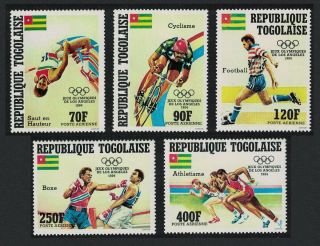 Togo Boxing Football Cycling Olympic Games Los Angeles 5v Mnh Sg 1705 - 1709