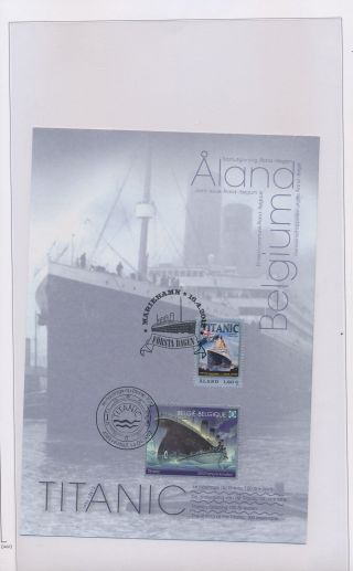 Xb70629 Belgium 2012 Aland Titanic Ships Joint Issue Fdc