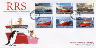 British Antarctic T Bat 2017 Rrs Research Ships Shackleton 6v Cover Boats Stamps