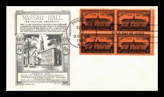 Dr Jim Stamps Us Nassau Hall Bicentennial Fdc Cover Scott 1083 Block Aristocrats