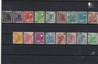 Germany Post War Berlin District Hand Overprints Stamps Mounted Ref 4007