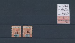 Lk85070 Seychelles 1893 Overprint Victoria Classic Lot Mh Cv 25,  5 £