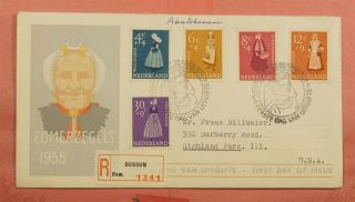 Dr Who 1958 Fdc Netherlands Semi Post Folklore Set 113967