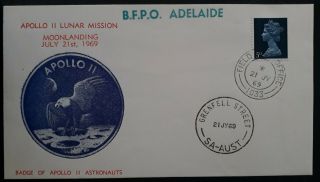 Scarce 1969 Great Britain Apollo 11 Moon Landing Cover With Field Post Office Cd