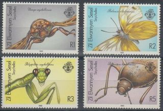 Zil Elwannyen Sesel 1988 Insects Set (x4) (id:871/d59186)