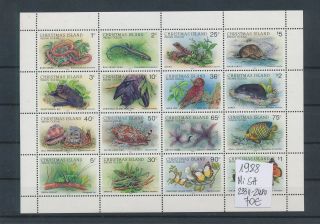 Gx02264 Christmas Island 1988 Fauna & Flora Nature Sheet Mnh Cv 70 Eur