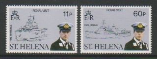 St Helena - 1984,  Visit Of Prince Andrew Set - Mnh - Sg 436/7