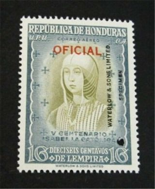Nystamps Honduras Waterlow Color Proof Stamp Og Nh Only 100 Exist.