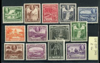 British Guiana Kgv 1931 - 51 Set Of 13 Sg288/300 Mnh