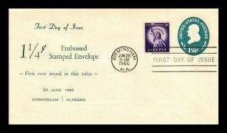 Dr Jim Stamps Us Ben Franklin 1.  25c Embossed Combo Fdc Postal Stationery Cover