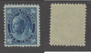 Mnh Canada 5 Cent Queen Victoria Leaf Stamp 70 (lot 15614)