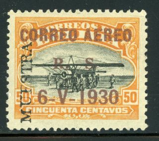 Bolivia Mh Specialized Zeppelin: Scott C16 50c Muestra Specimen $$$