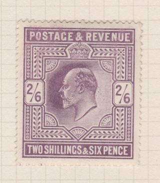 Gb Stamps King Edward Vii 1902 2/6d De La Rue Shade 262 Mounted On Page